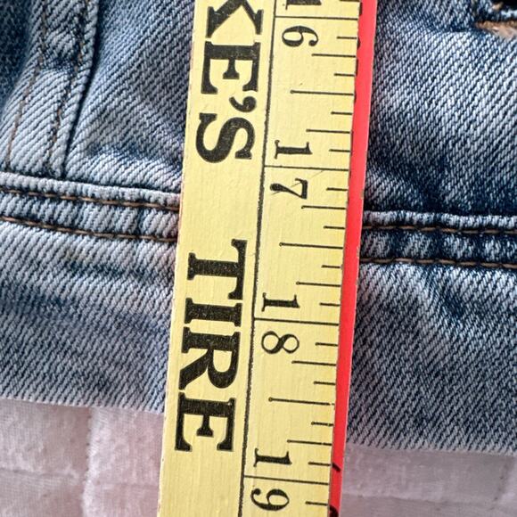 Free People Jean Jacket Womens XS Blue Light Acid Wash Trucker Grunge - Picture 9 of 11